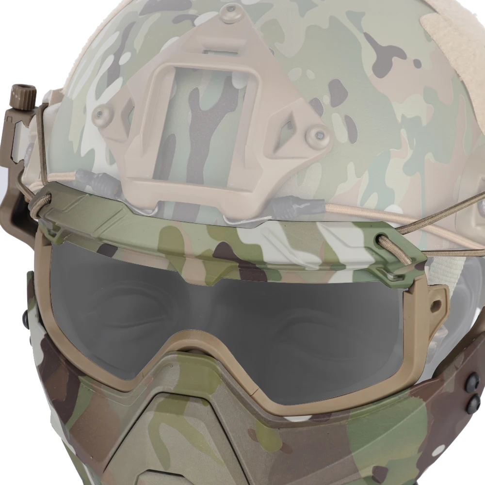 Gafas desmontables sobre casco