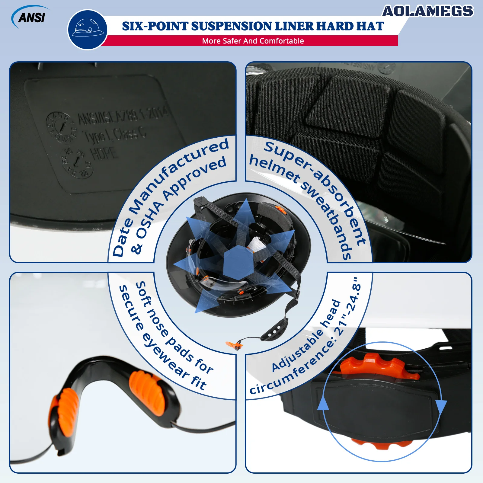 Casco de seguridad integral CE con gafas integradas y orejeras