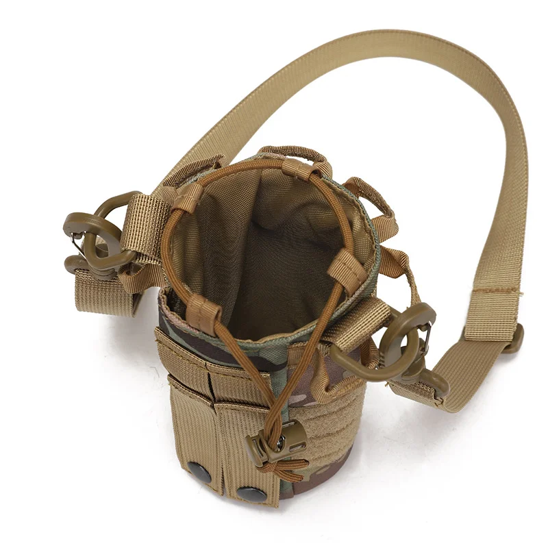 Bolsa táctica MOLLE para botella de agua con cordón y bandolera - imagen 5