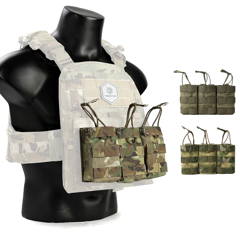 Emersongear Bolsa táctica para cargadores triple, panel abierto nailon - imagen 4