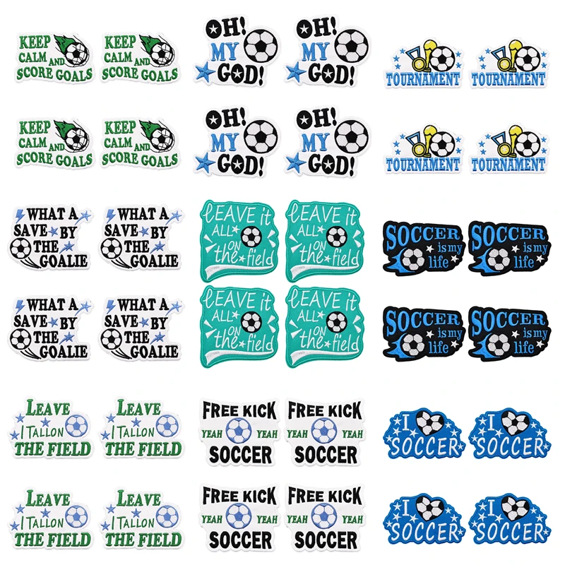 Parche bordado fútbol con frases divertidas y termocolantes para ropa - imagen 5