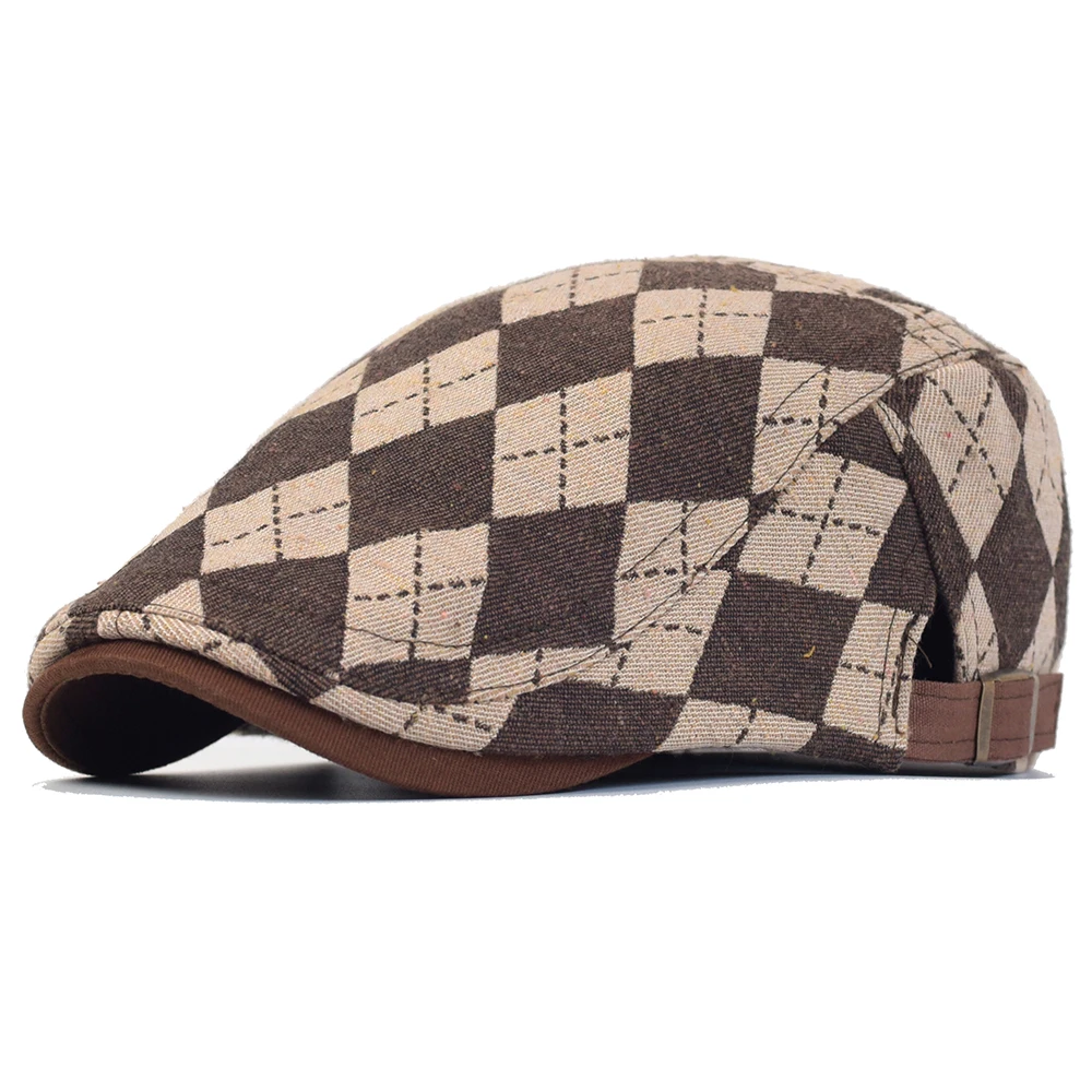 Gorra newsboy vintage de celosía con acabado clásico