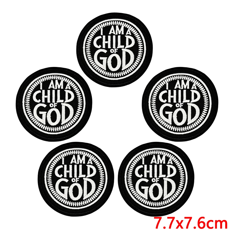 Faith parches bordados tácticos termoadhesivos para chaqueta - imagen 5