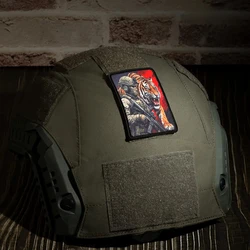 Parche táctico bordado operador tigre velcro para mochila y ropa