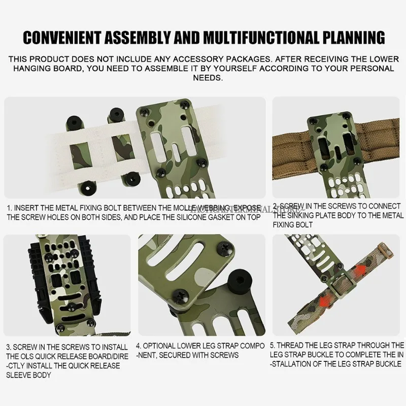 Adaptador QLS metálico para funda de pistola MOLLE liberación rápida - imagen 4