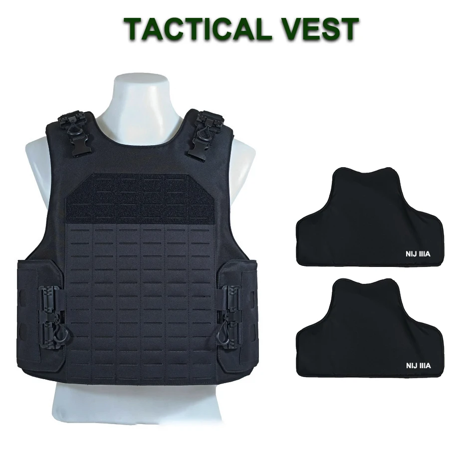 Chaleco táctico 1000D Carrier NIJ IIIA .44 Magnum liberación rápida
