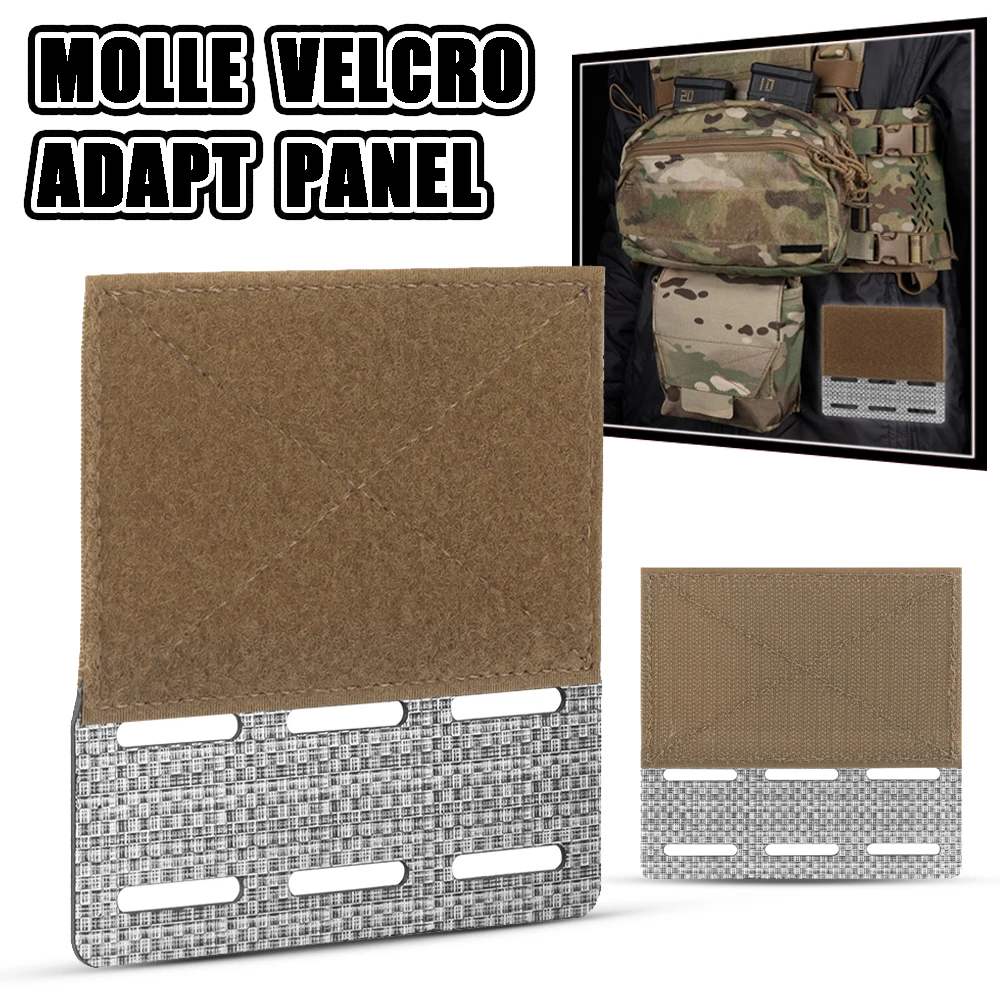 Panel adaptador MOLLE fijo para arnés de pecho y chaleco táctico