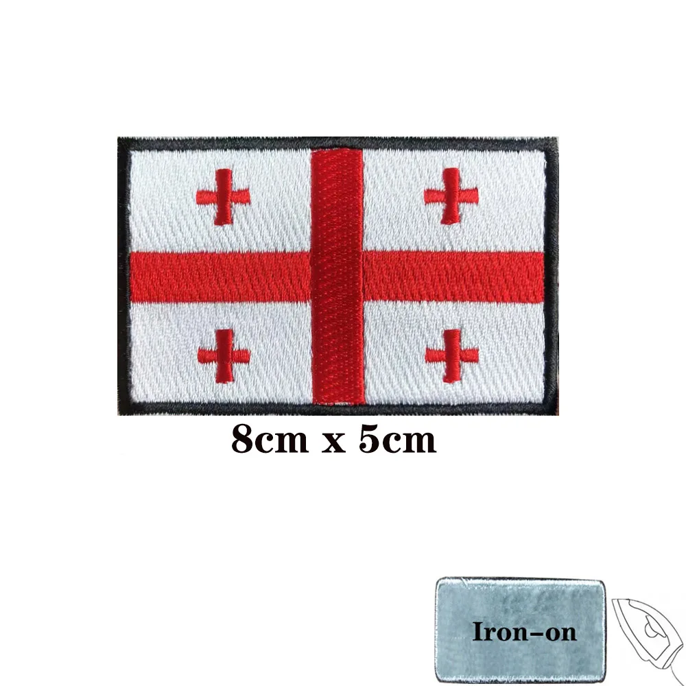 Parche militar bordado bandera Georgia con velcro y para coser - imagen 2
