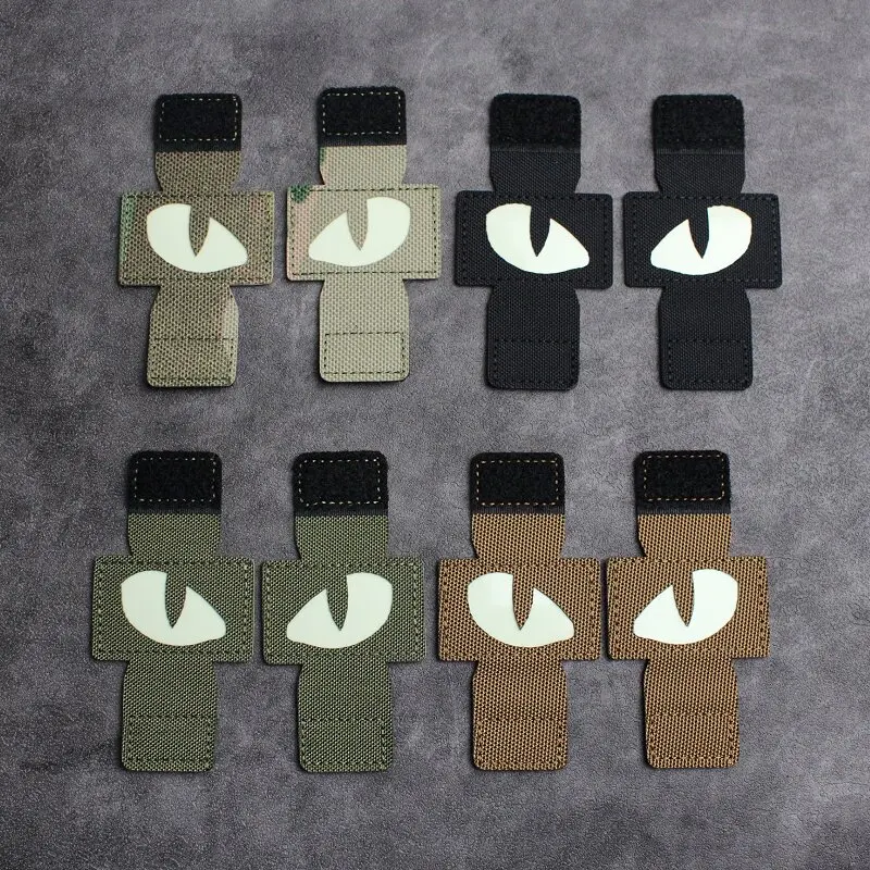 Parche táctico luminoso buho camuflado con velcro cortado láser