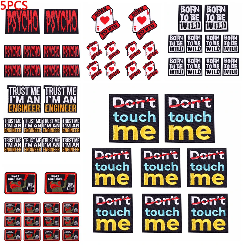 Parches bordados Punk letras para ropa DIY no me toques - imagen 4