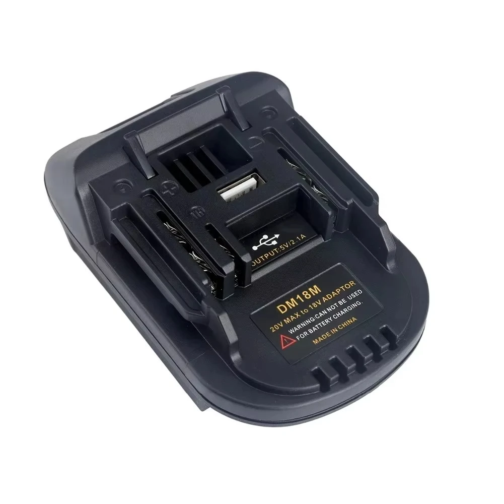Adaptador DM18M con toma de carga USB para Makita 18V BL1830 - imagen 2