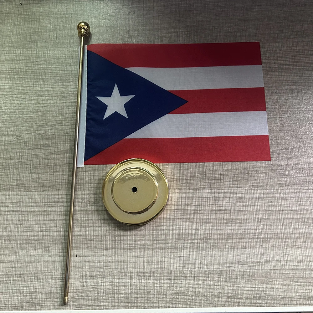 Bandera de Puerto Rico para escritorio de poliéster, decoración - imagen 4
