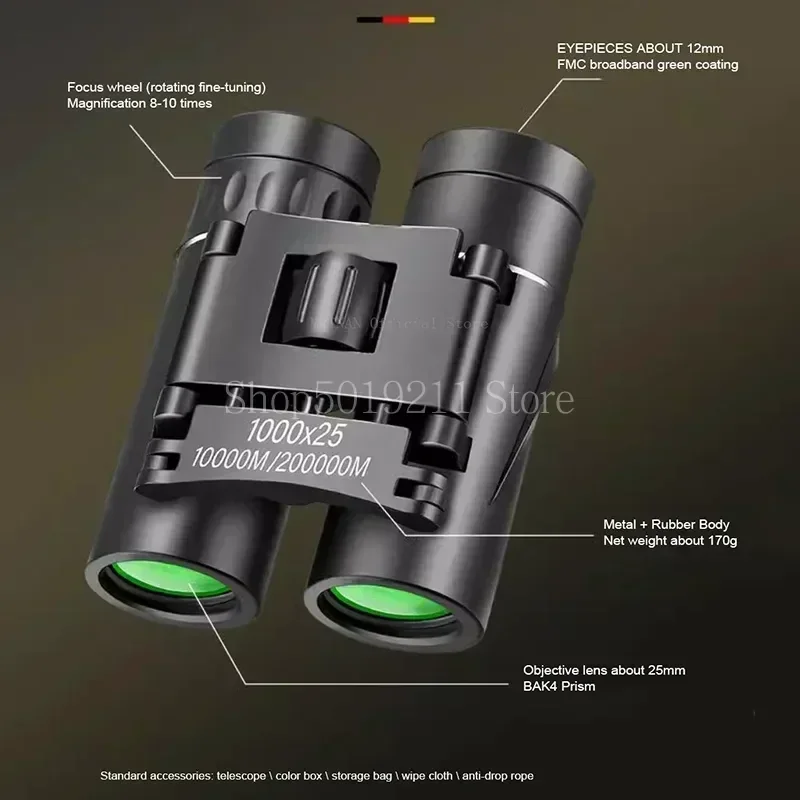 Binoculares de visión nocturna con gran aumento para acampada