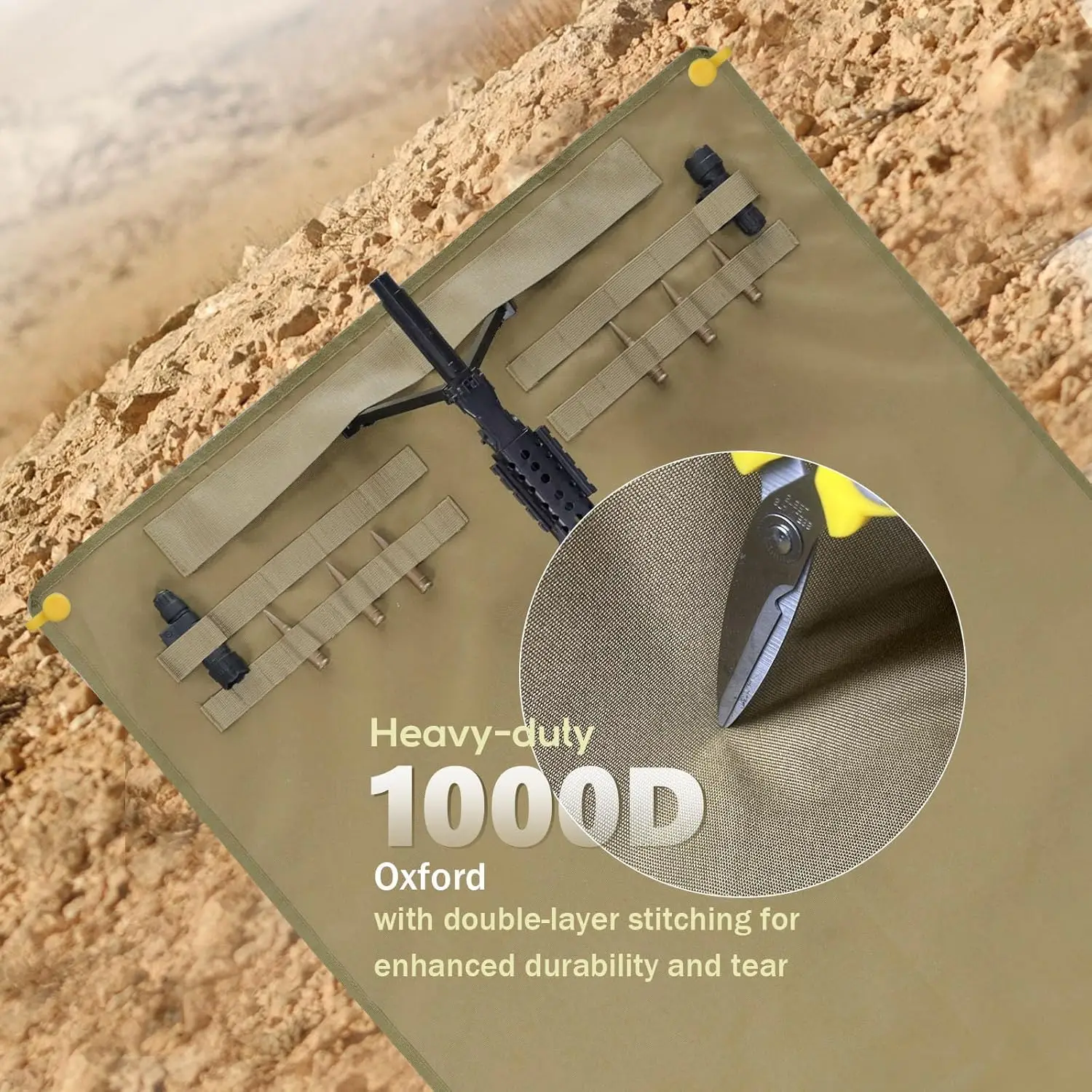 Estera de tiro enrollable táctica 4 en 1 – impermeable antideslizante para rifle - imagen 4