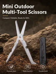 JSJM Mini Tijeras Plegables de Acero Inoxidable para EDC