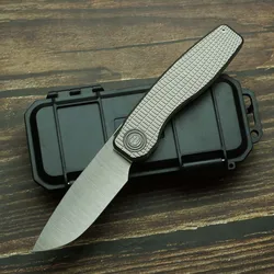 LEMIFSHE cuchillo plegable FSD grande de titanio para EDC outdoor