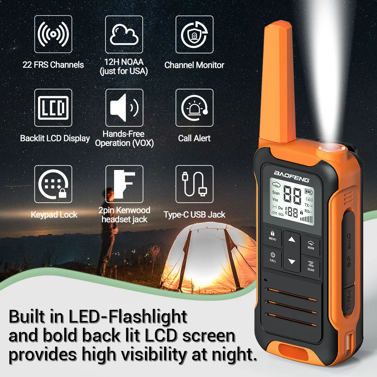 Detalle del walkie-talkie en mão