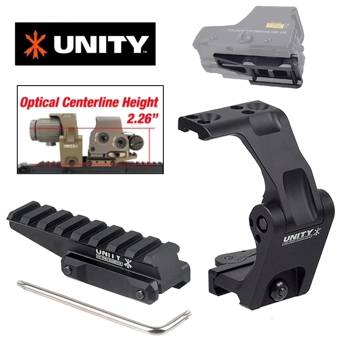FAST FTC OMNI Unity elevador magnifier para mira táctica plegable - imagen 5