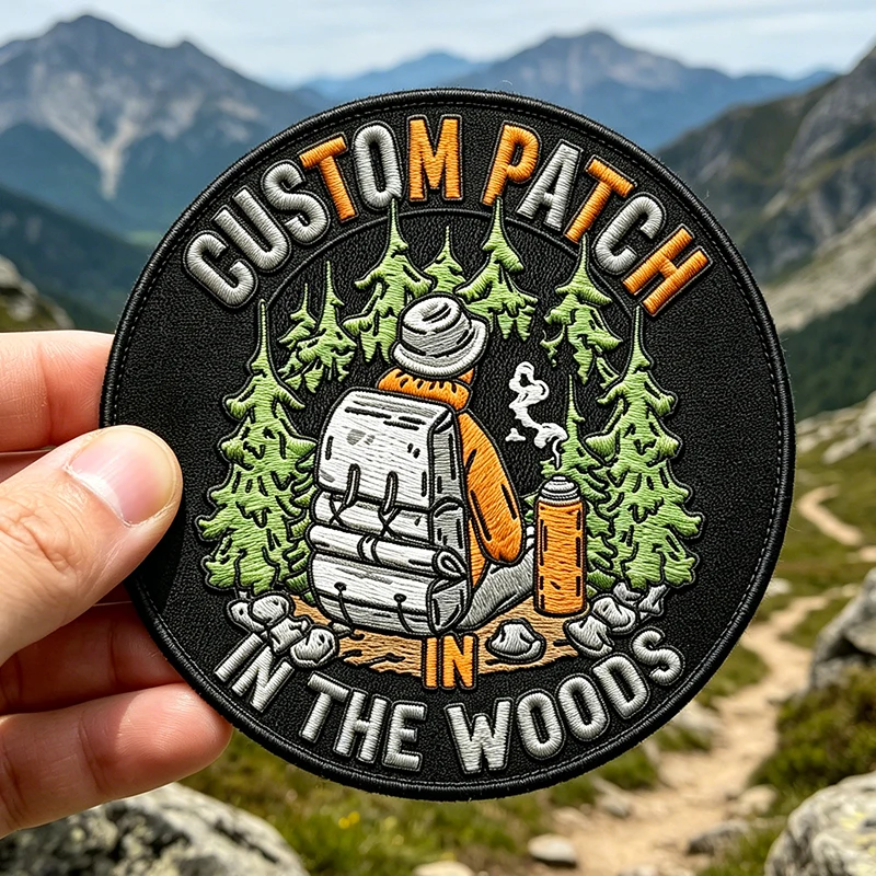 Vista de parches personalizados bordados