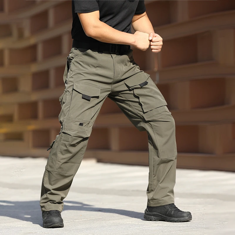Pantalón cargo táctico impermeable multibolsillos resistente desgaste - imagen 4