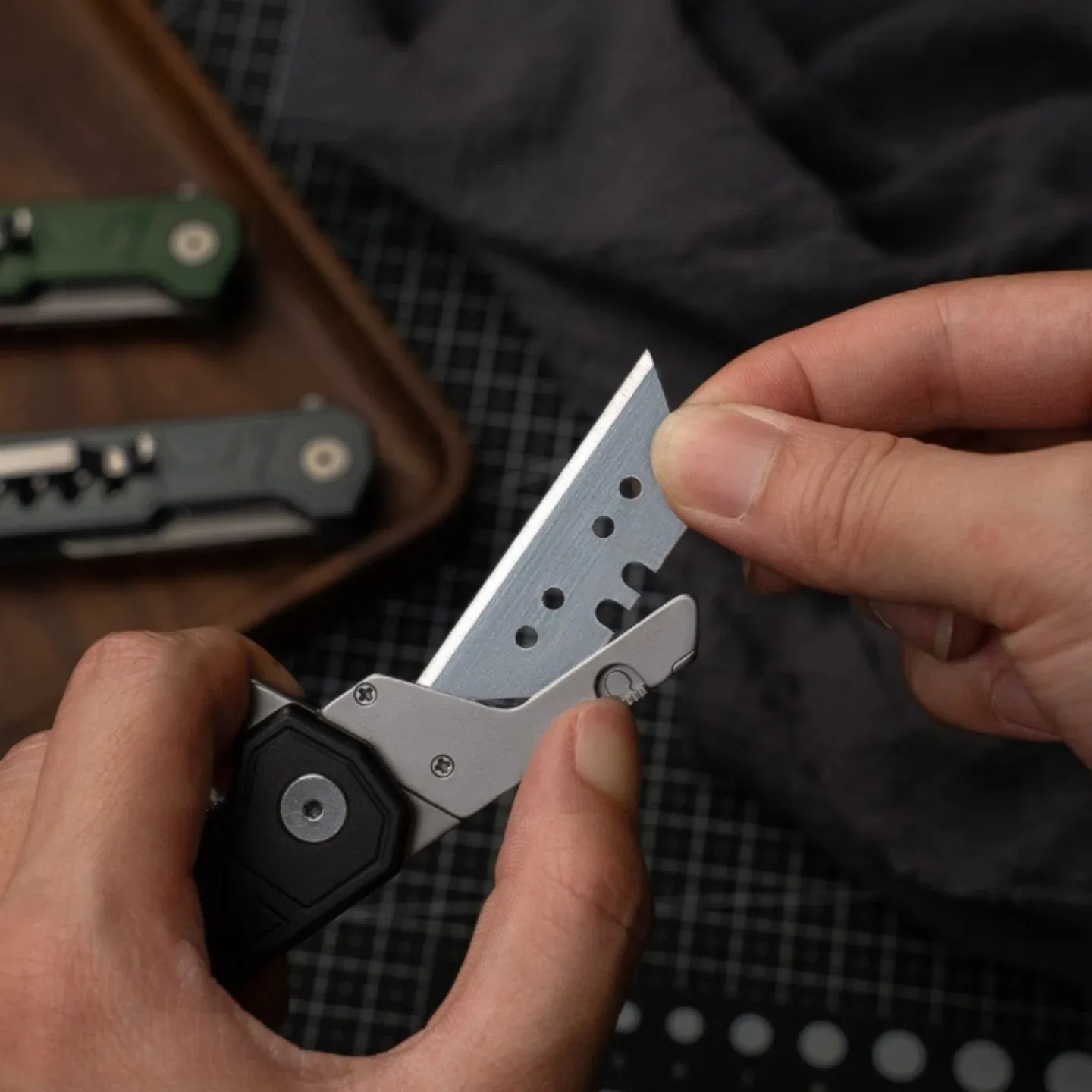 Cortador de cajas EDC aleación aluminio llavero - imagen 2