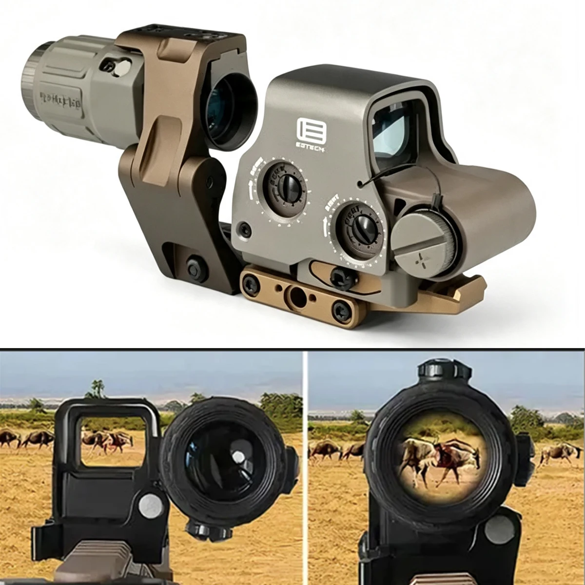 EOTech visor holográfico táctico con punto rojo y verde, Picatinny - imagen 3