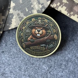 Parche táctico BUILT DIFFERENT insignia Beaver impresa con velcro
