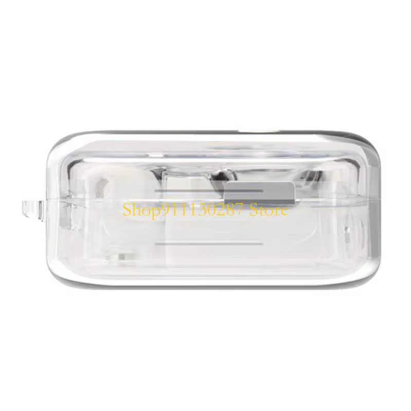 Funda vista frontal mostrando su diseño transparente y compacto
