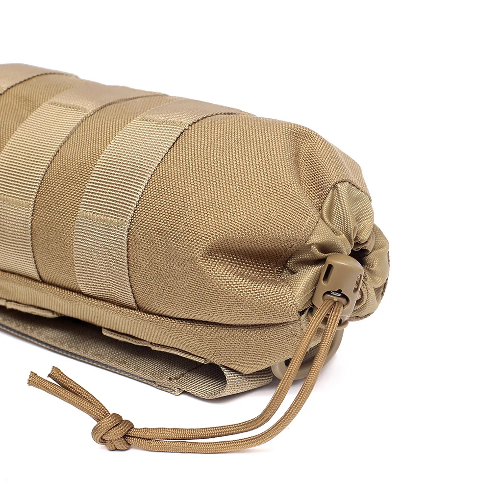 Portabotellas táctico MOLLE con malla y cordón ajustable - imagen 4