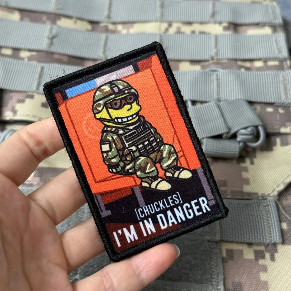 Parche táctico Chuckles I'm in Danger – Insignia de velcro - imagen 2