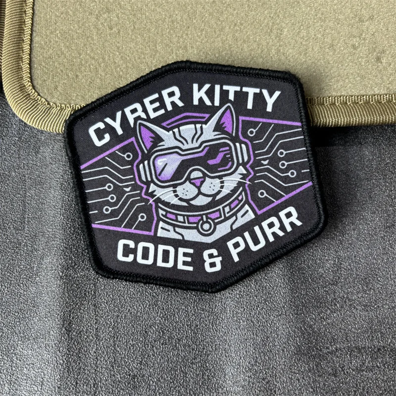 Parche táctico militar de moral CYRER KITTY COOE PURR - imagen 4