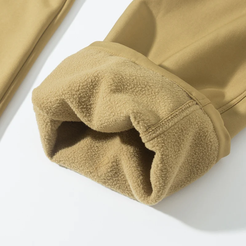 Pantalones tácticos Softshell impermeables lana cálida hombre invierno