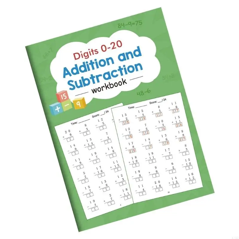 Libro de matemáticas colorido con guía progresiva para infantil