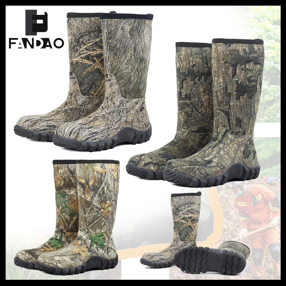 Botas tácticas impermeables camuflaje forro polar antideslizantes