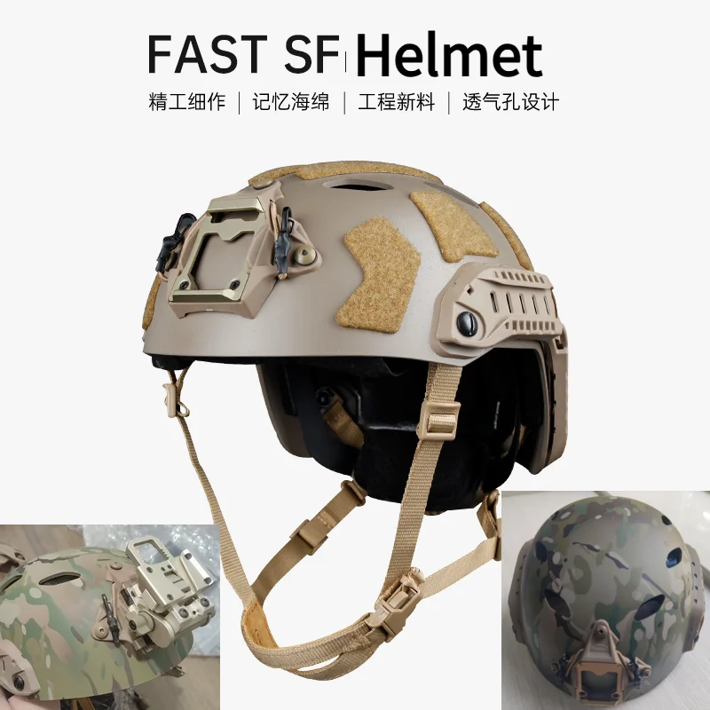 FMA Casco táctico airsoft FAST SF AOR1 con ventilación - imagen 4