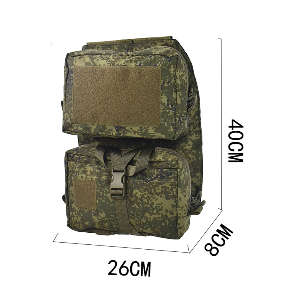 Mochila táctica chaleco EMR verde repelente al agua con hidratación - imagen 4