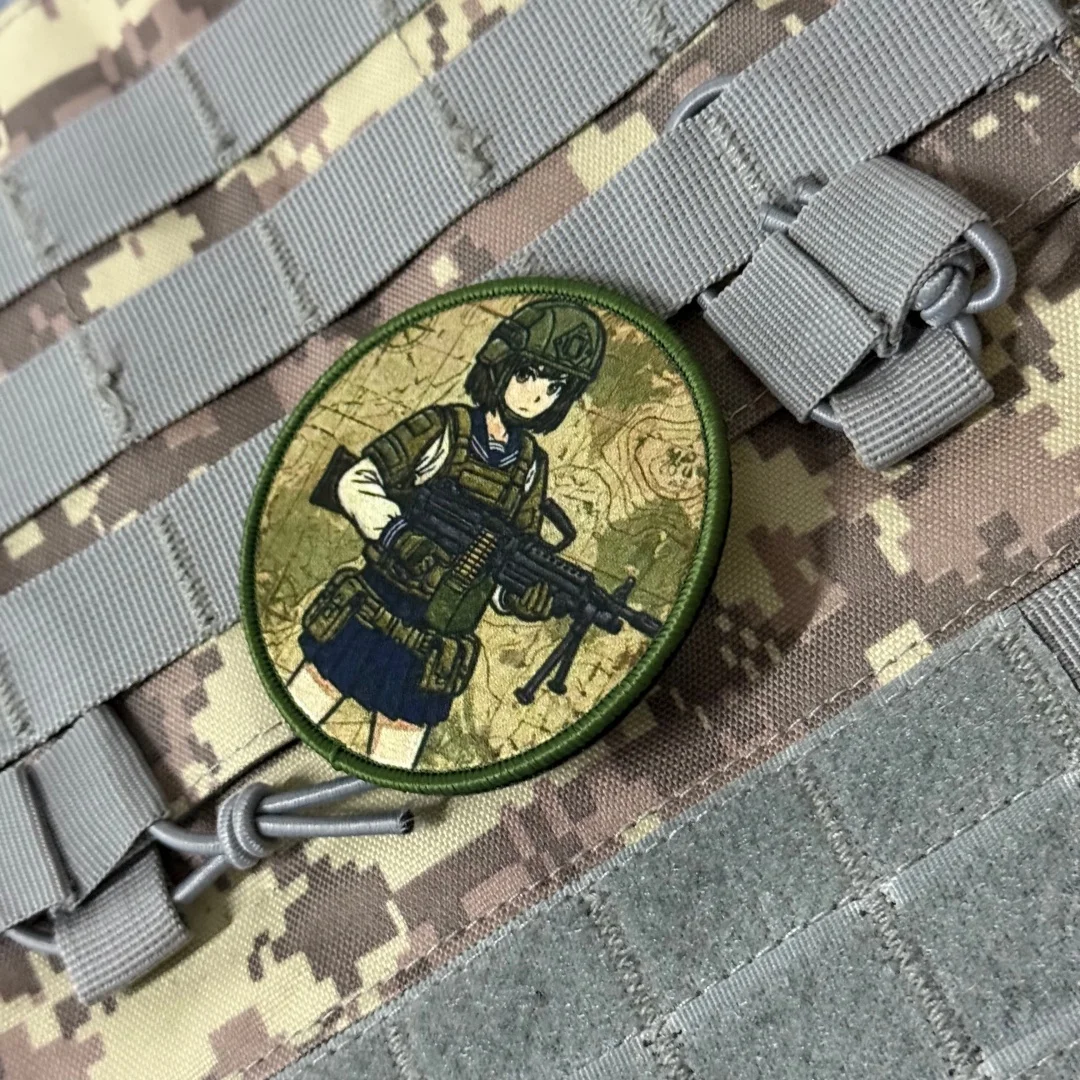 Parche táctico militar para chicas emblema adhesivo con velcro - imagen 4