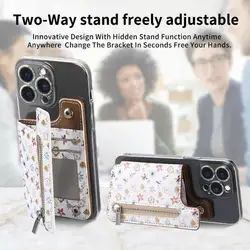 Billetera táctica para tarjetas con soporte plegable móvil PU