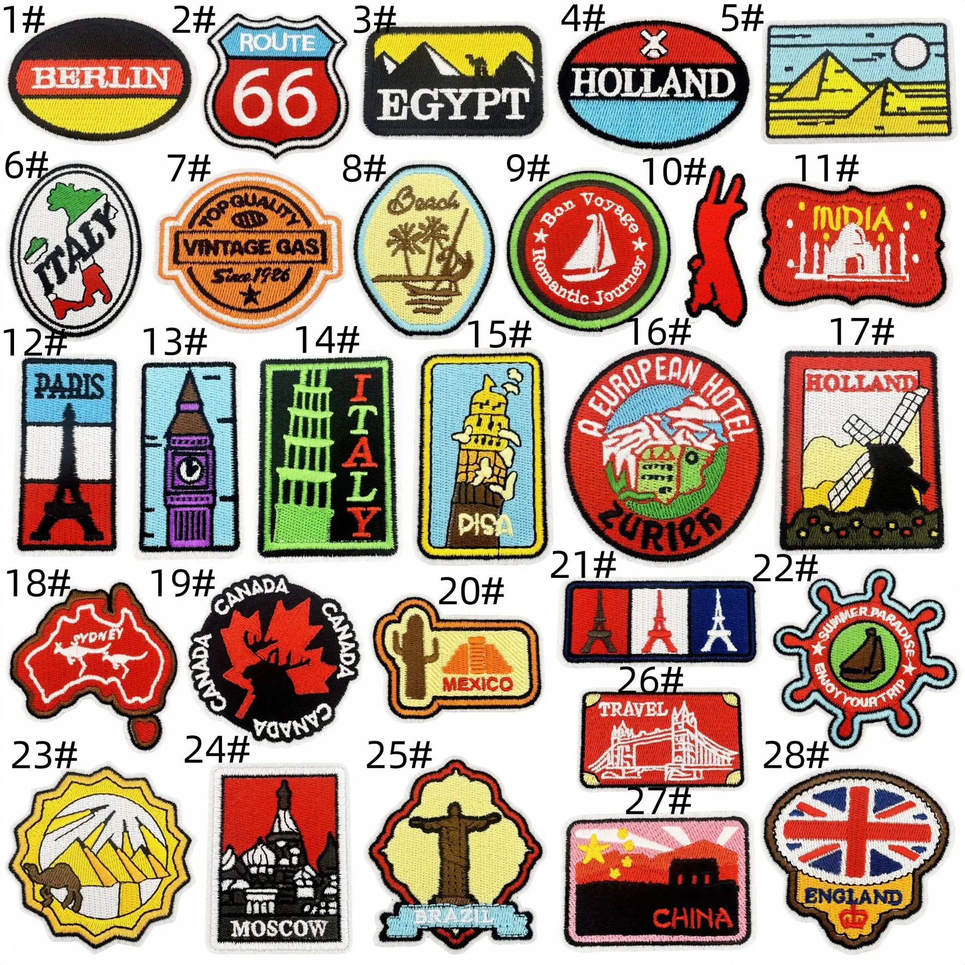 Emblemas bordados vintage