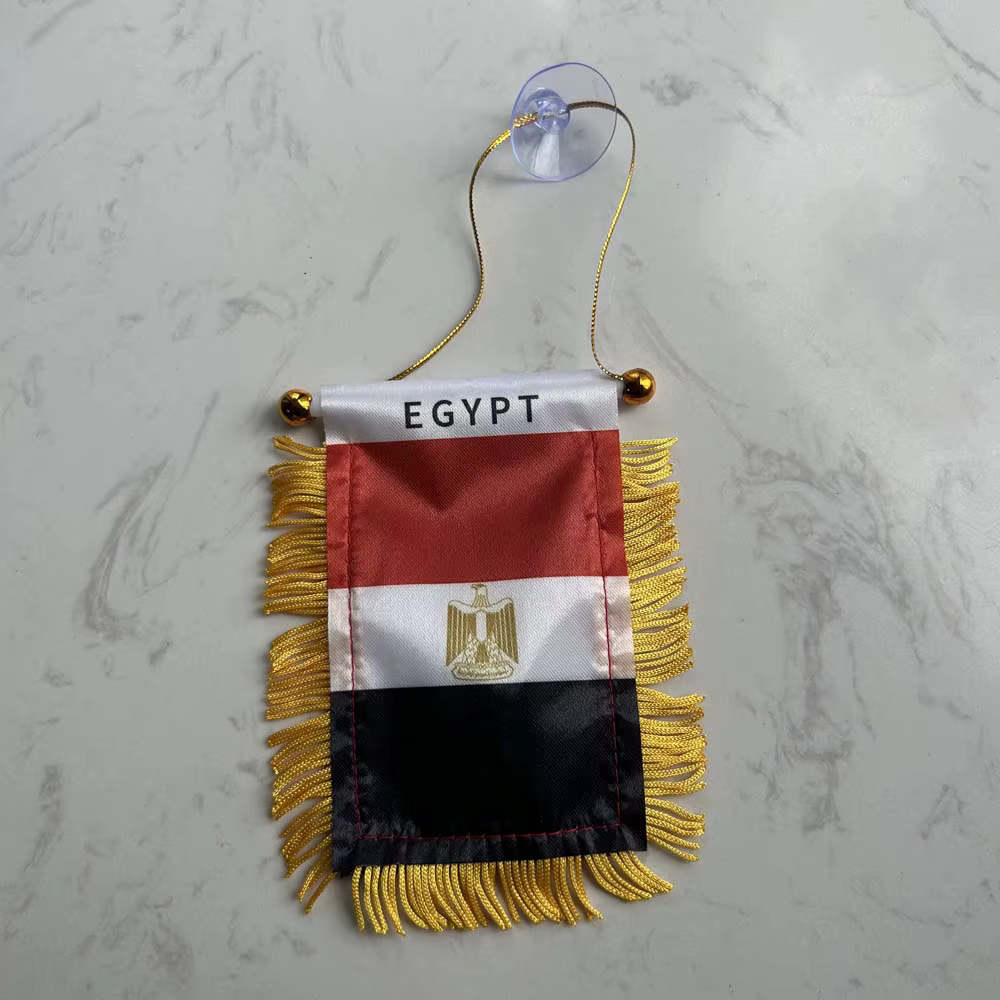 Bandera Egipto para coche, impresión doble cara en poliéster - imagen 2