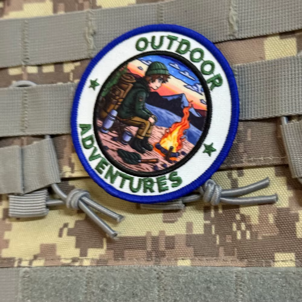 Parche militar bordado gancho y bucle chimenea camping mochila - imagen 4