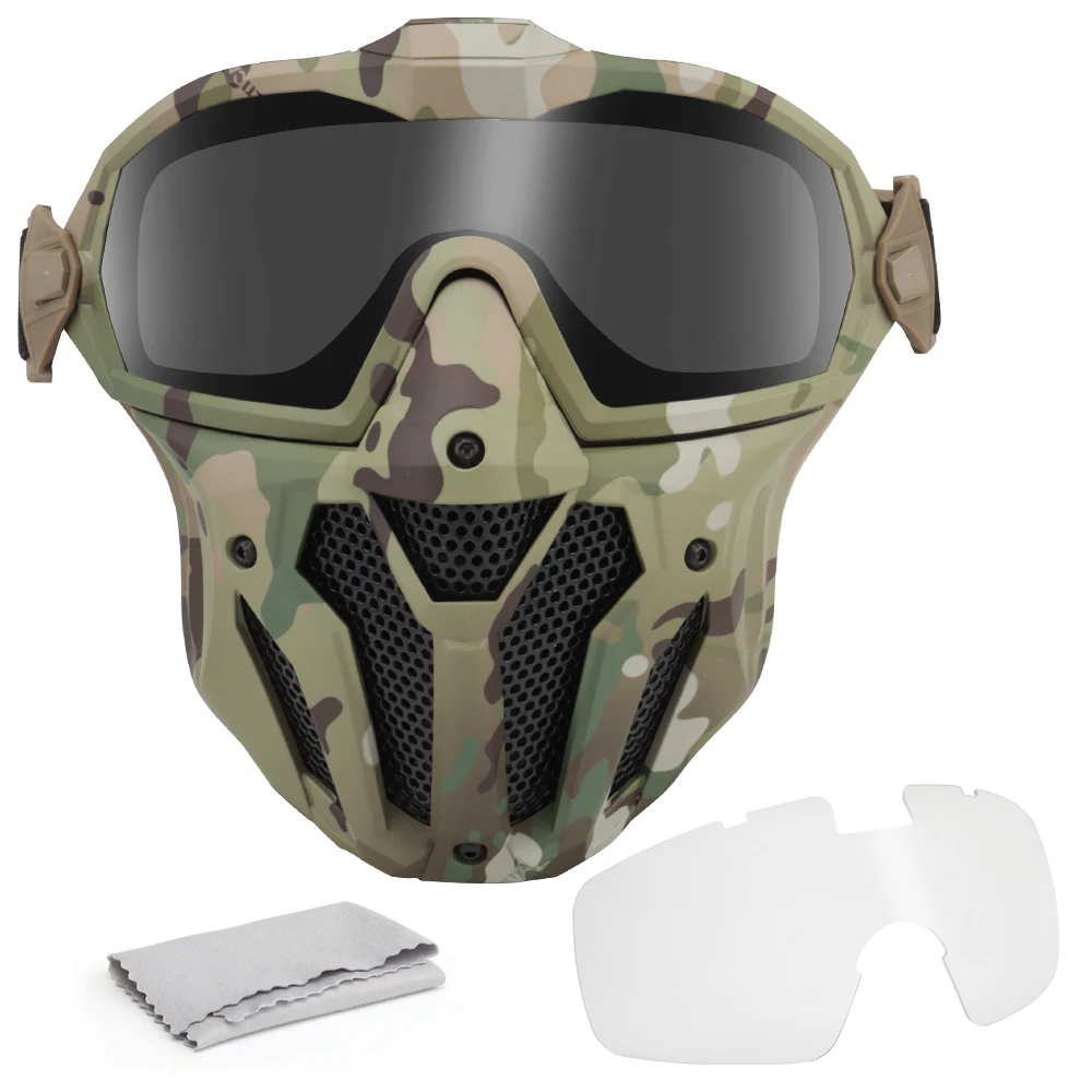 Máscara táctica airsoft con gafas antiniebla para paintball - imagen 3