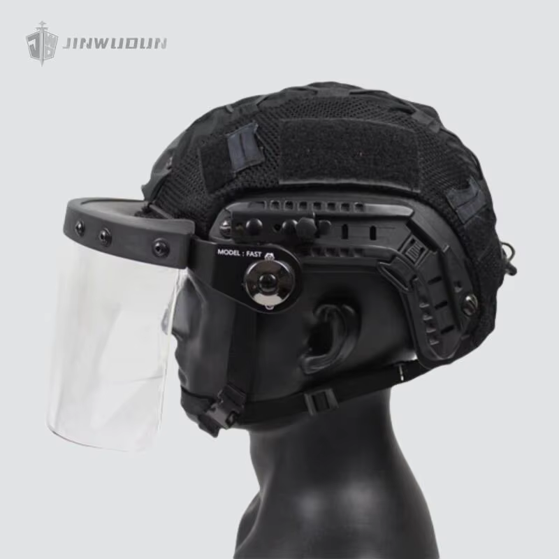 Visera táctica transparente V50 en PC con marco acero inoxidable - imagen 5