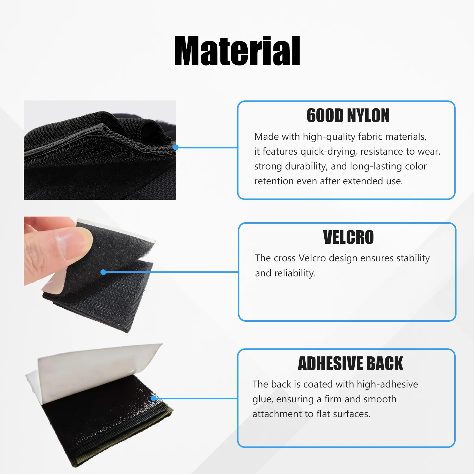 DIZETION Portacartuchos táctico adhesivo para arma con orificios - imagen 4
