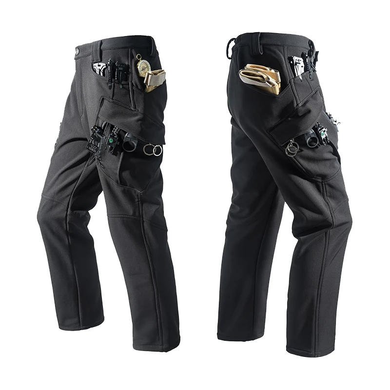 Pantalones tácticos Softshell impermeables lana cálida hombre invierno - imagen 5