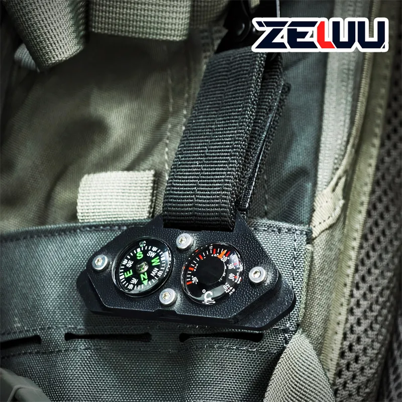 Herramienta táctica EDC con brújula y termómetro para mochila - imagen 3