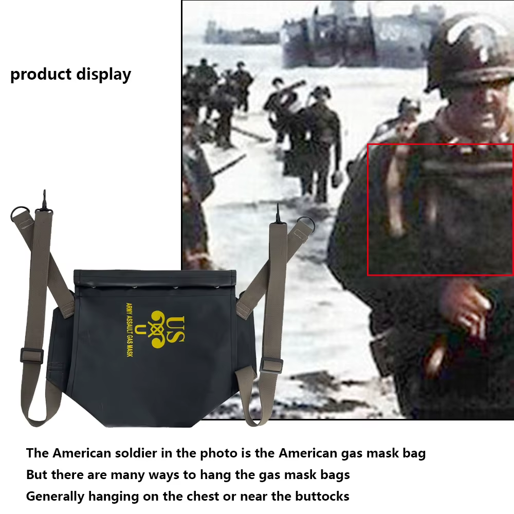 Marcas militares originales de la bolsa de máscara de gas