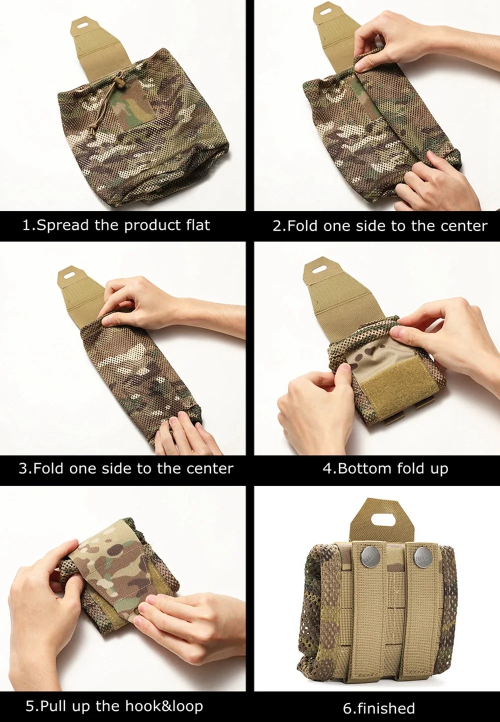 Bolsa MOLLE para cinturón con diseño de malla