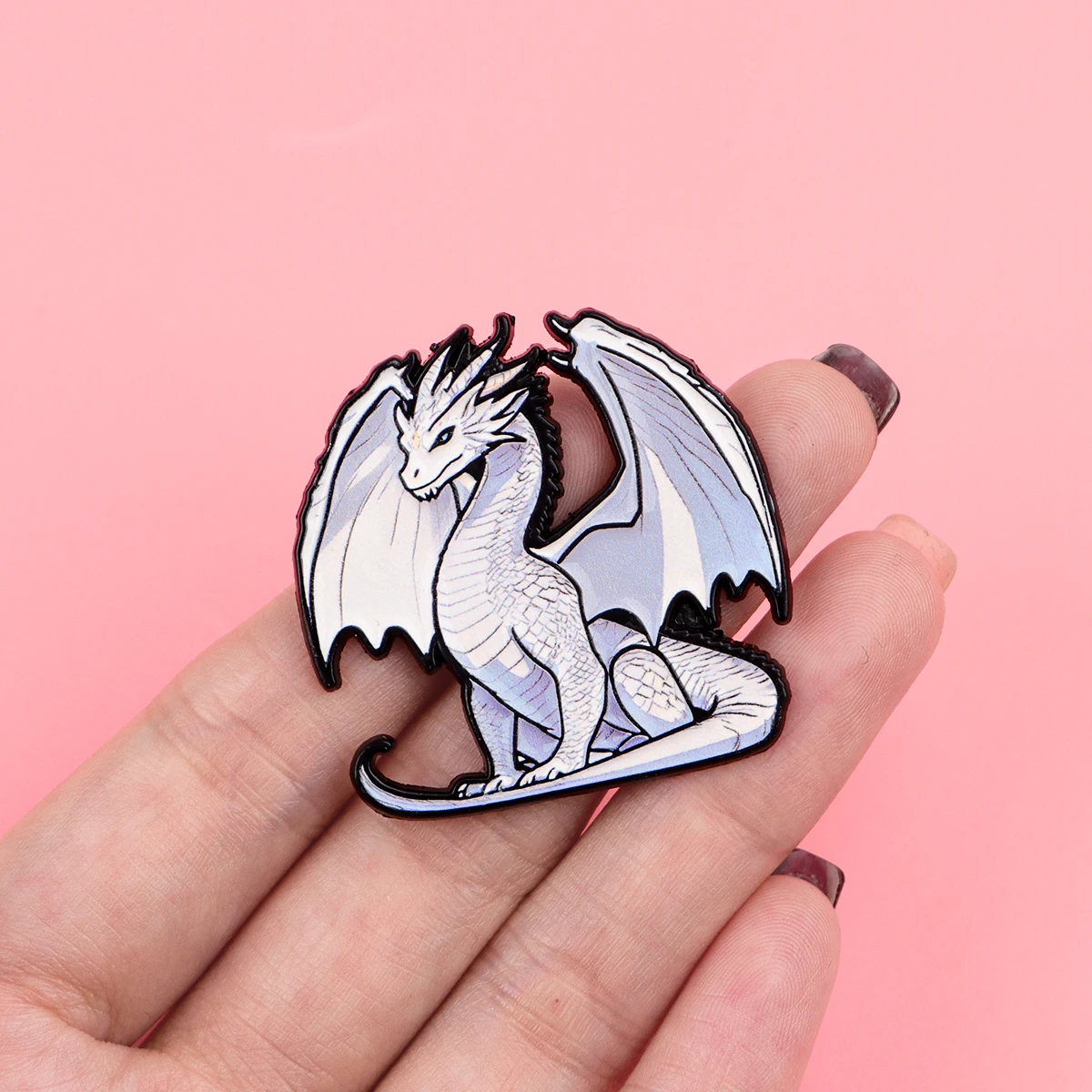 Pin esmaltado dragón para solapa táctica, alfiler metal mujer - imagen 2