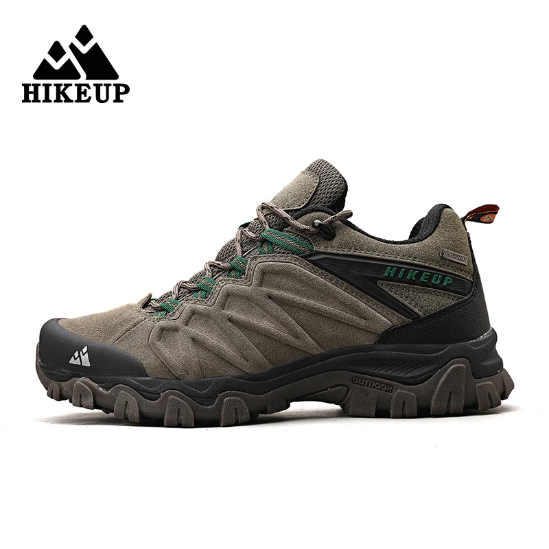 HIKEUP Botas de trekking de cuero para hombre – tácticas de montaña - imagen 4